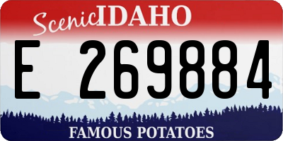 ID license plate E269884