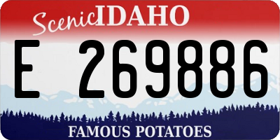 ID license plate E269886