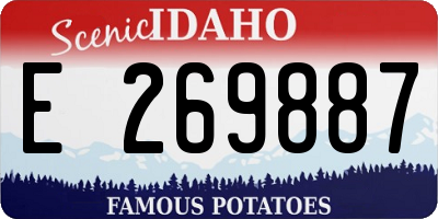 ID license plate E269887