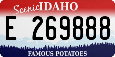 ID license plate E269888