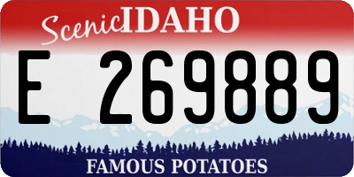 ID license plate E269889