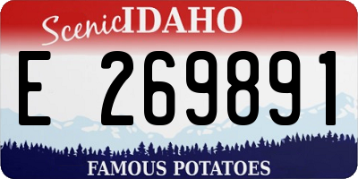 ID license plate E269891