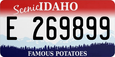 ID license plate E269899