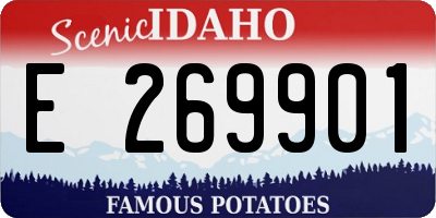 ID license plate E269901