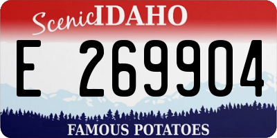 ID license plate E269904