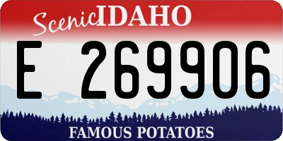 ID license plate E269906