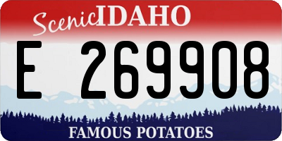 ID license plate E269908