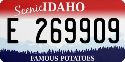 ID license plate E269909