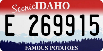 ID license plate E269915