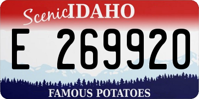 ID license plate E269920