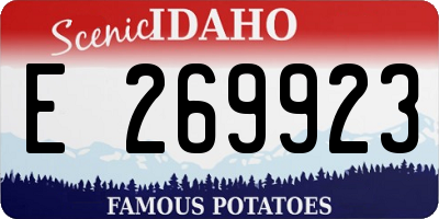ID license plate E269923