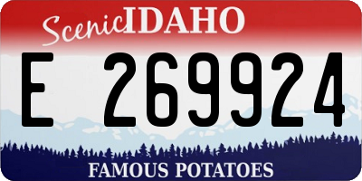 ID license plate E269924