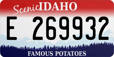 ID license plate E269932