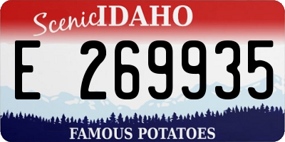 ID license plate E269935