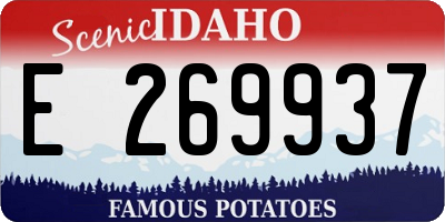 ID license plate E269937