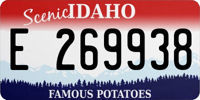ID license plate E269938