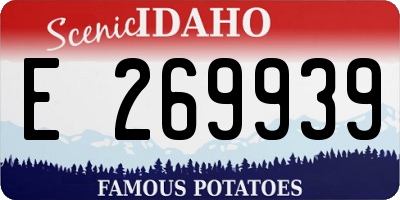 ID license plate E269939