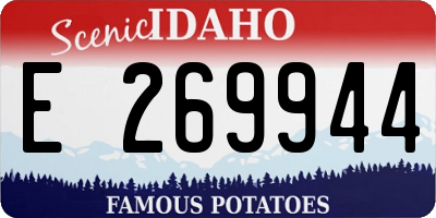 ID license plate E269944