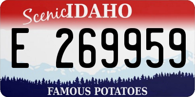 ID license plate E269959