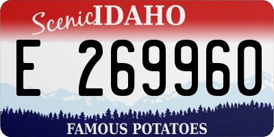 ID license plate E269960