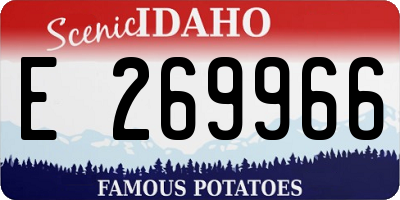 ID license plate E269966