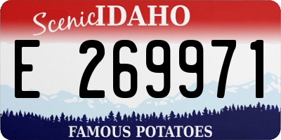 ID license plate E269971