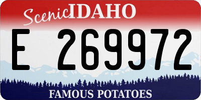 ID license plate E269972