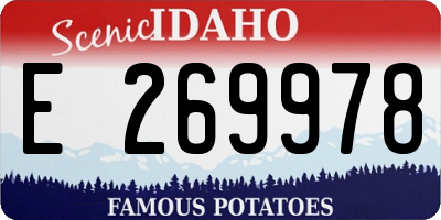 ID license plate E269978