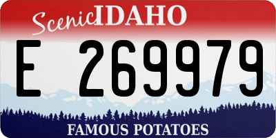 ID license plate E269979