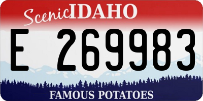 ID license plate E269983