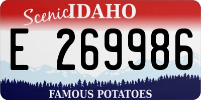ID license plate E269986