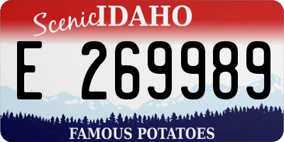 ID license plate E269989