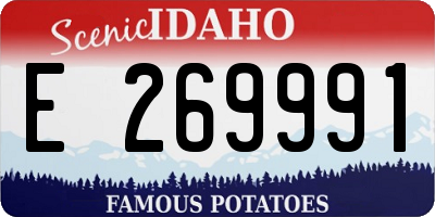 ID license plate E269991