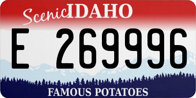 ID license plate E269996