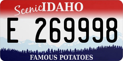 ID license plate E269998