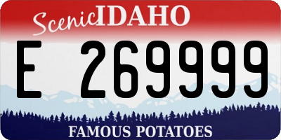 ID license plate E269999