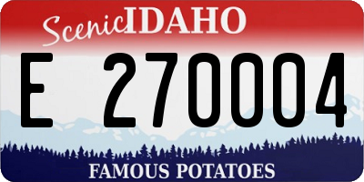 ID license plate E270004