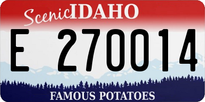 ID license plate E270014