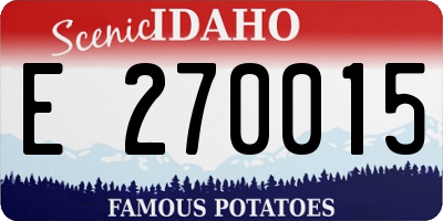 ID license plate E270015