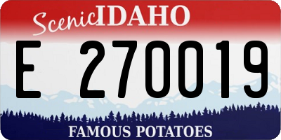 ID license plate E270019