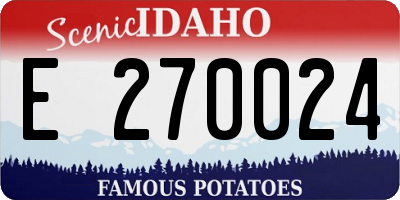 ID license plate E270024