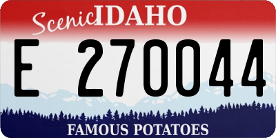 ID license plate E270044