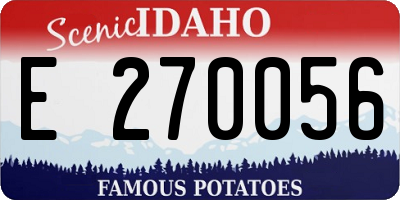 ID license plate E270056