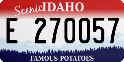 ID license plate E270057