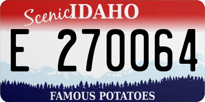 ID license plate E270064