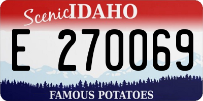 ID license plate E270069