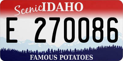 ID license plate E270086