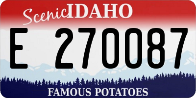 ID license plate E270087