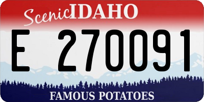 ID license plate E270091