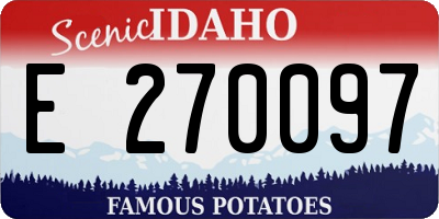 ID license plate E270097